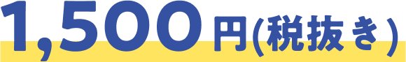 1,500円(税抜き)